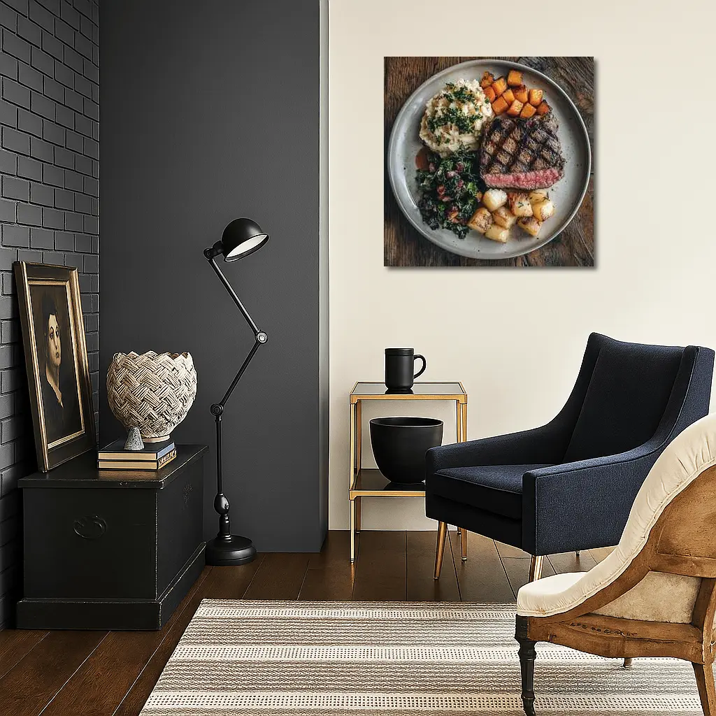Grilled Ribeye Steak With Roasted Vegetables – Wall Art