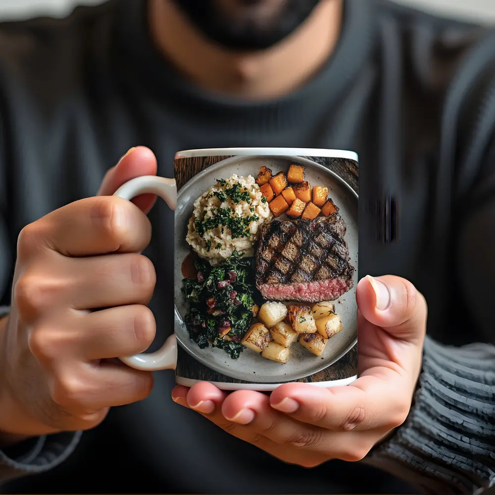Grilled Ribeye Steak With Roasted Vegetables – Mugs