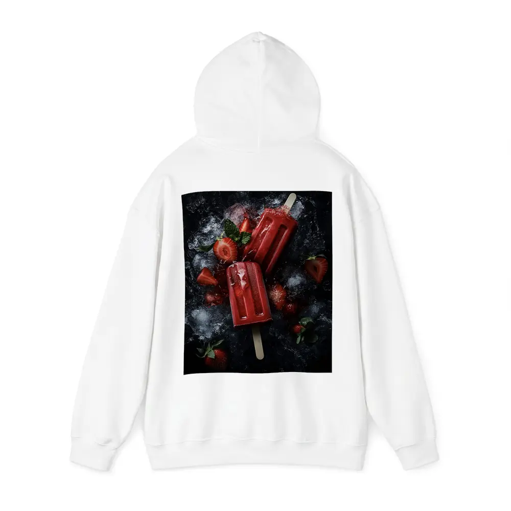 Strawberry Ice Pops Dark Moody Background – Hoodies