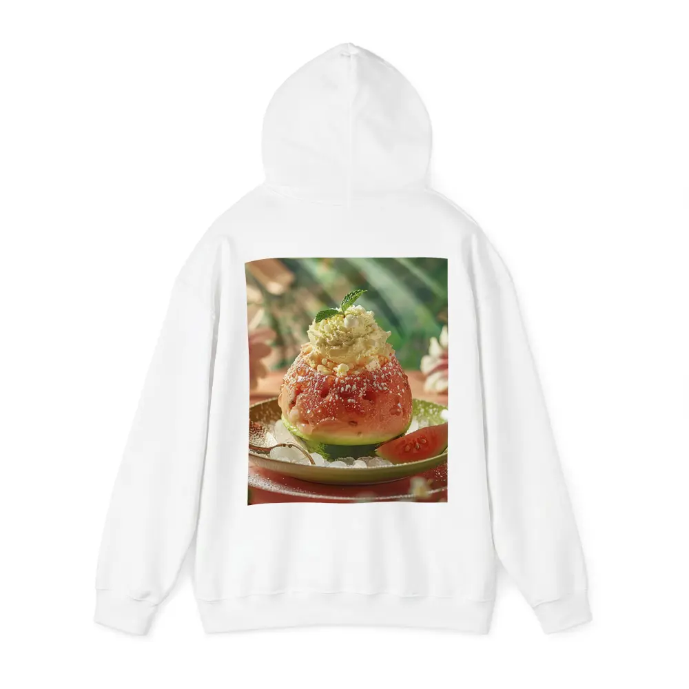 Guava Sorbet Dessert Tropical Floral Background – Hoodies