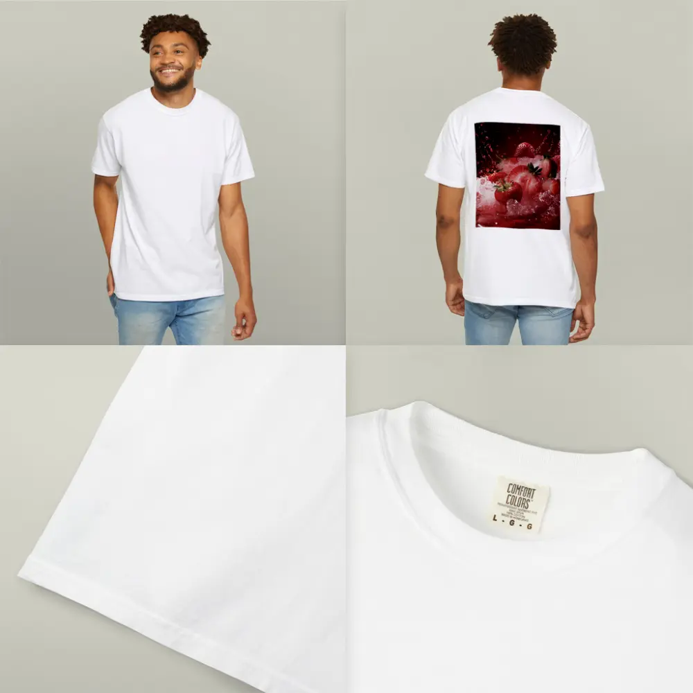 Fresh Strawberries Splashing in Red Juice – T-Shirts