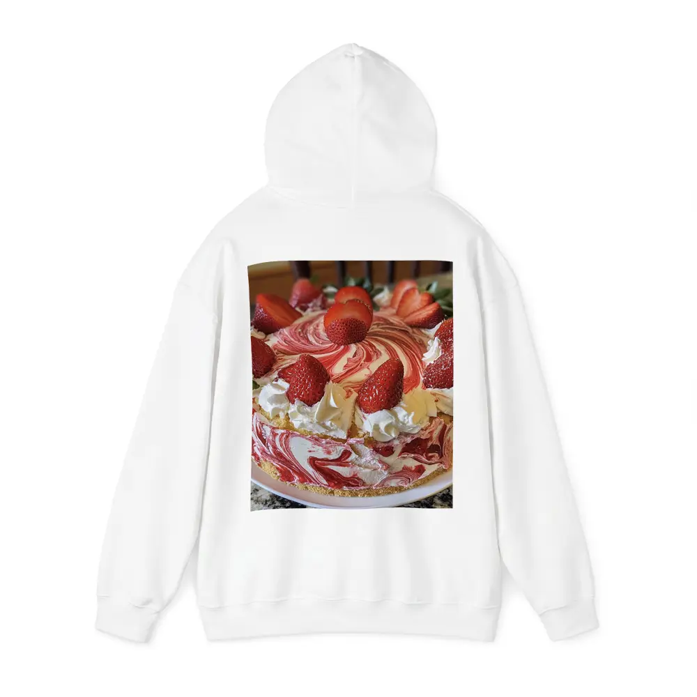 Strawberry Swirl Cheesecake With Whipped Cream – Hoodies