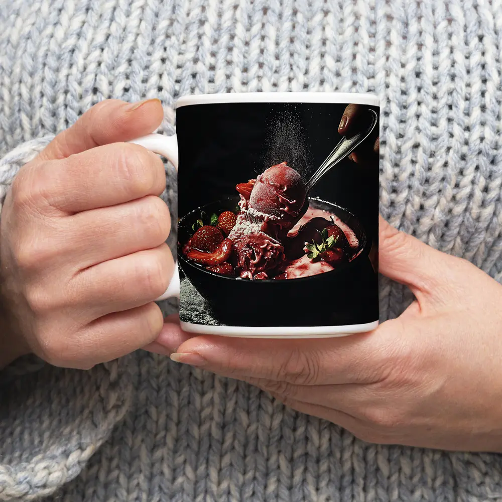 Strawberry Ice Cream Bowl Dark Moody – Mugs