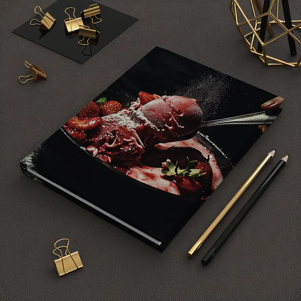 Strawberry Ice Cream Bowl Dark Moody – Notebooks