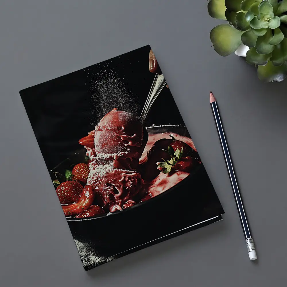 Strawberry Ice Cream Bowl Dark Moody – Notebooks