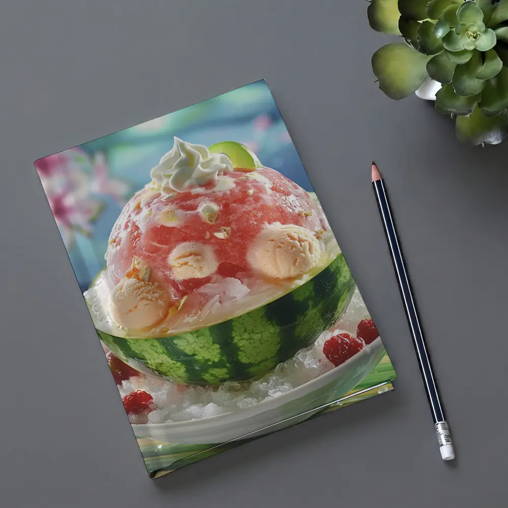 Watermelon Bingsu Shaved Ice Summer Dessert Bowl – Notebooks