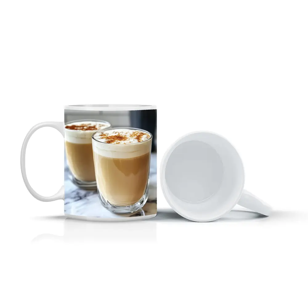 Latte Coffee Glasses With Cinnamon Foam – Mugs