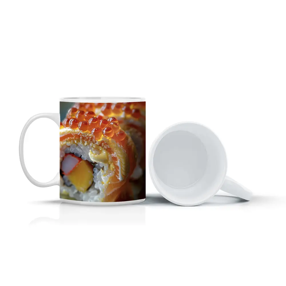Salmon Sushi Roll With Ikura Roe – Mugs