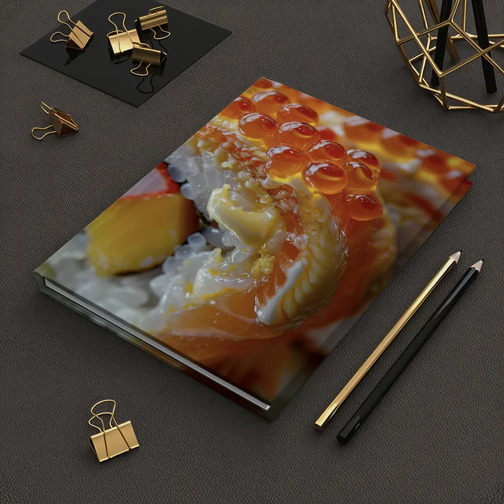 Salmon Sushi Roll With Ikura Roe – Notebooks