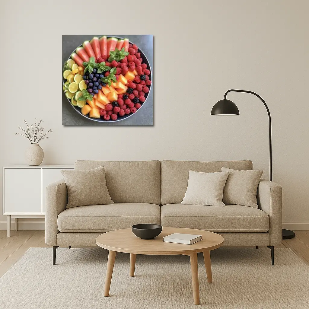 Fresh Fruit Platter With Mint Garnish – Wall Art