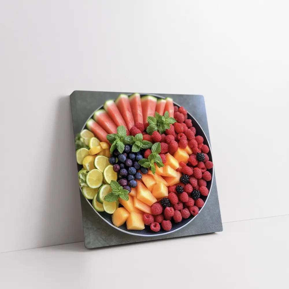 Fresh Fruit Platter With Mint Garnish – Wall Art