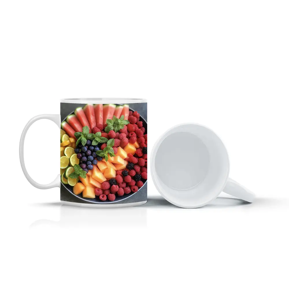 Fresh Fruit Platter With Mint Garnish – Mugs