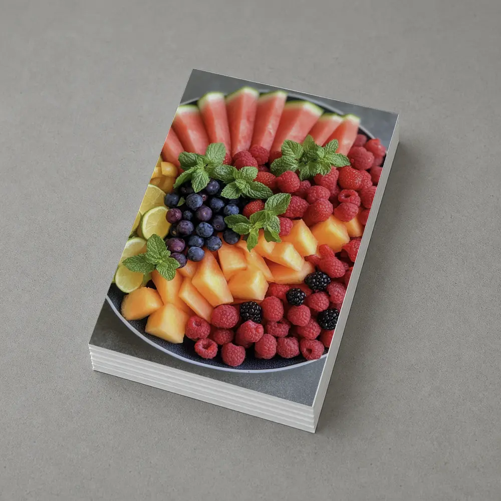Fresh Fruit Platter With Mint Garnish – Postcards