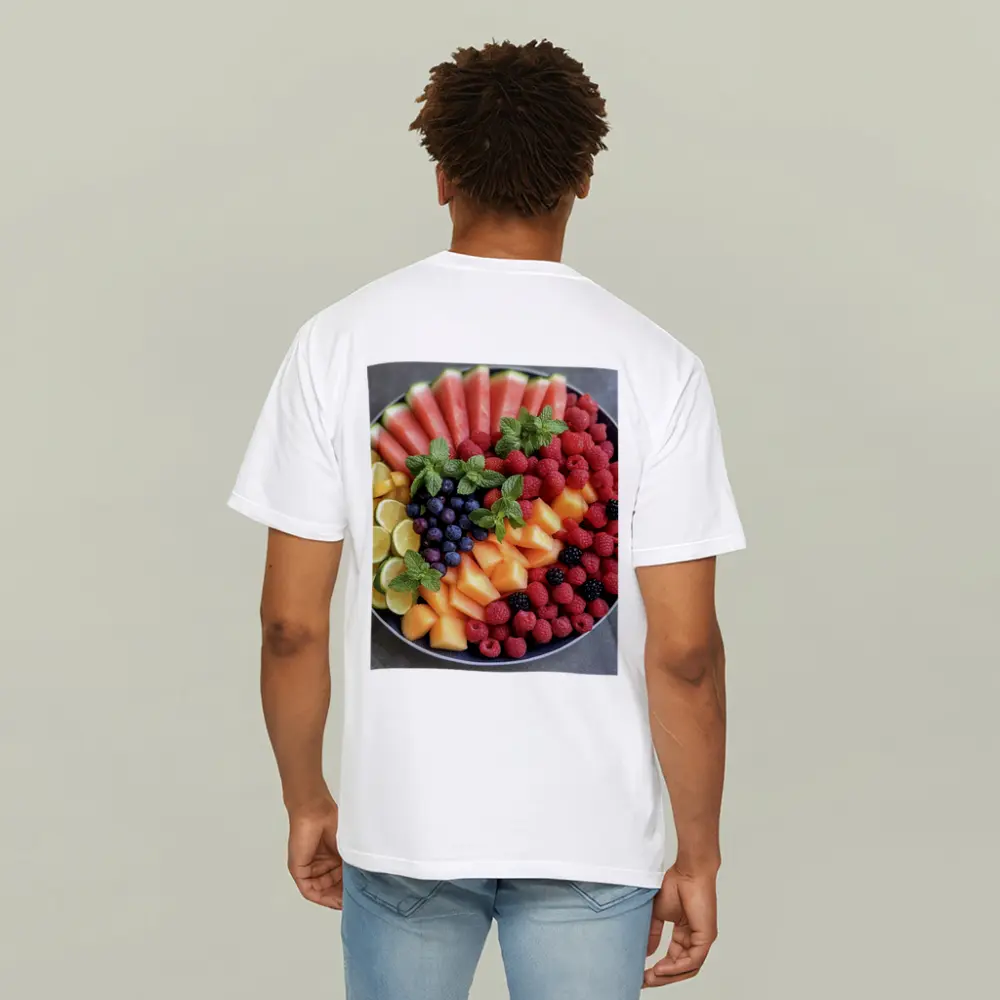 Fresh Fruit Platter With Mint Garnish – T-Shirts