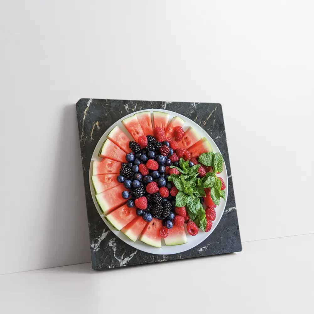 Watermelon Berry Platter With Fresh Mint – Wall Art