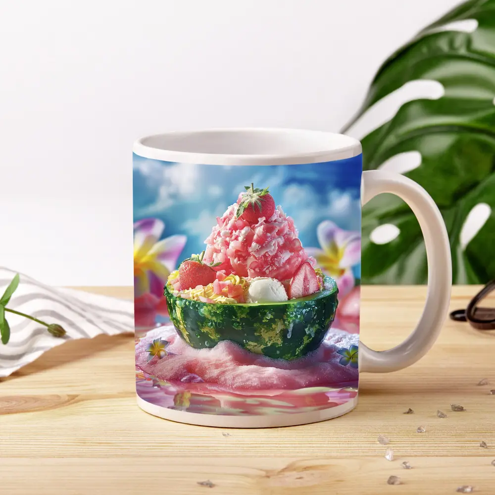 Strawberry Shaved Ice Watermelon Bowl Summer – Mugs