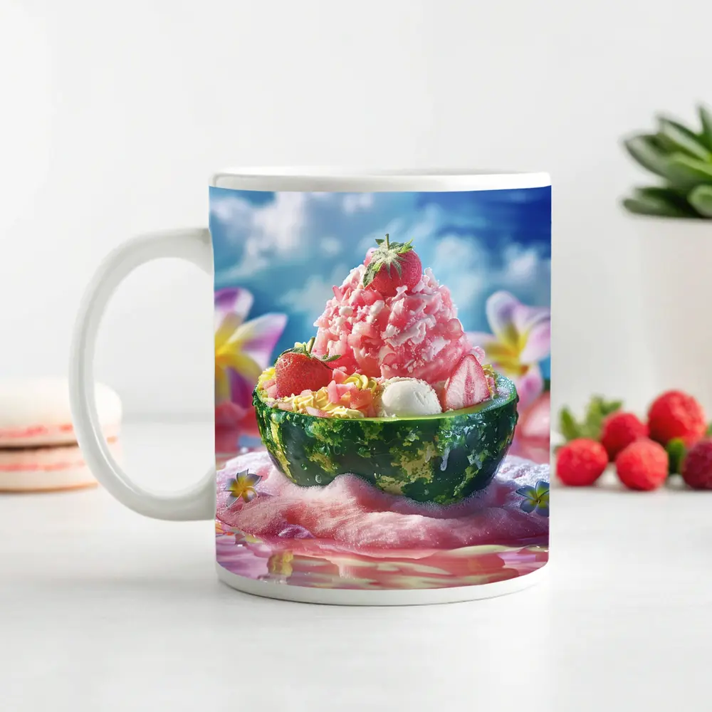 Strawberry Shaved Ice Watermelon Bowl Summer – Mugs