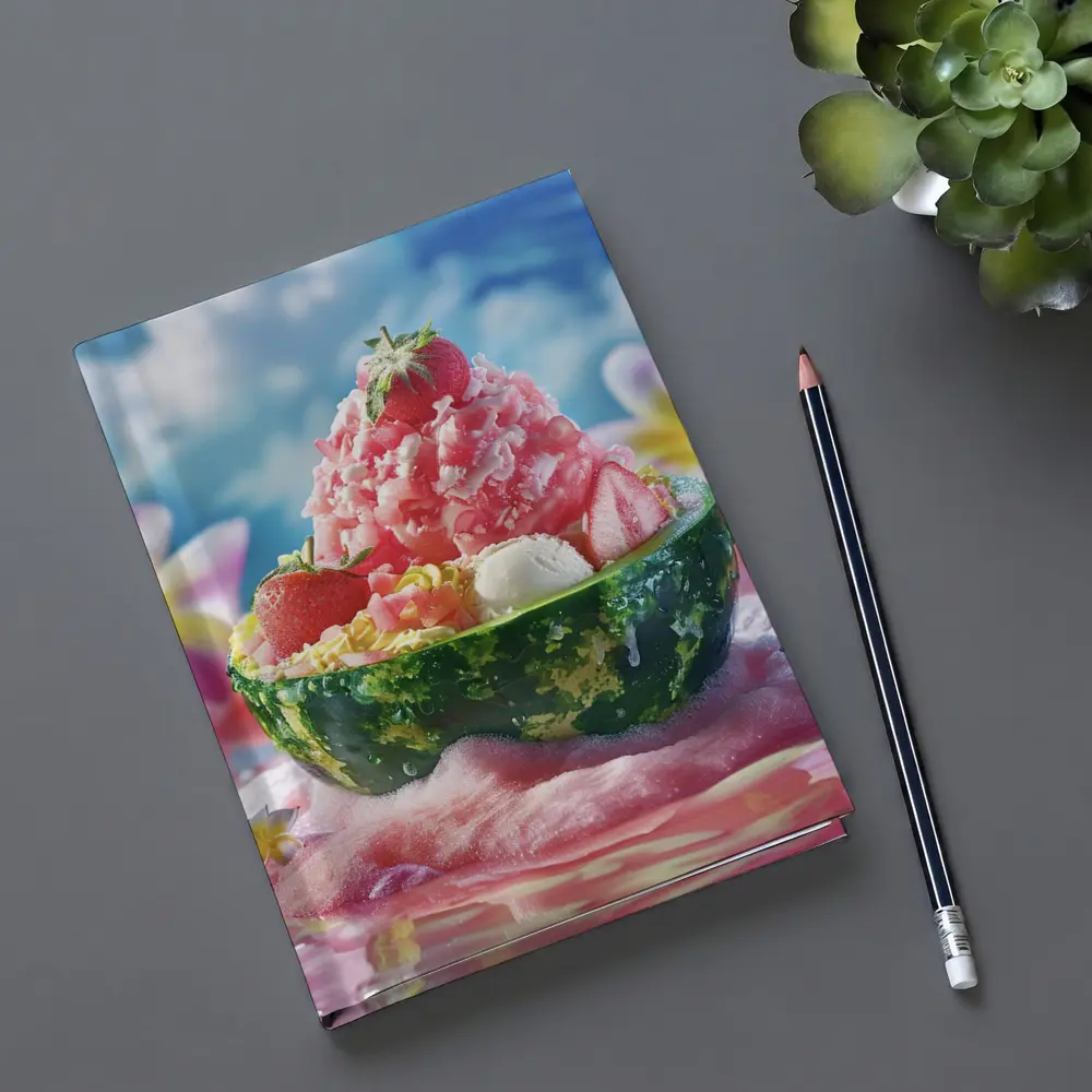 Strawberry Shaved Ice Watermelon Bowl Summer – Notebooks