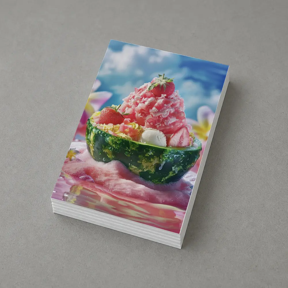 Strawberry Shaved Ice Watermelon Bowl Summer – Postcards