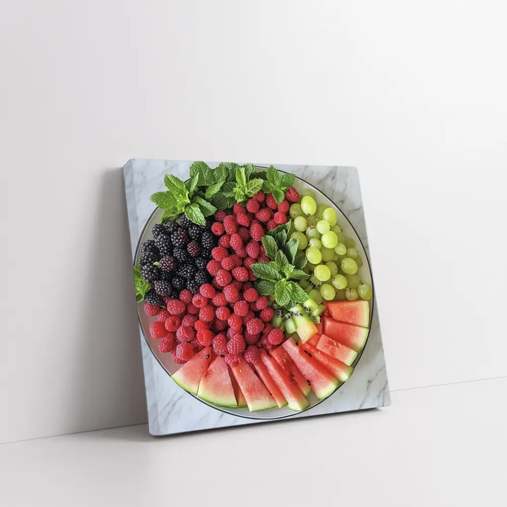 Fresh Fruit Platter on Marble Surface – Wall Art