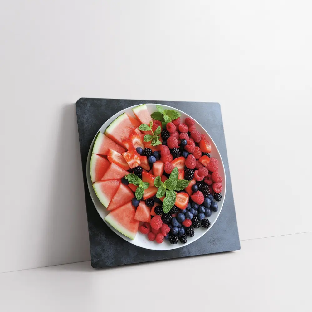 Fresh Summer Fruit Platter With Mint – Wall Art