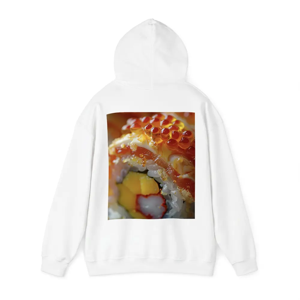 Close Up Sushi Roll With Salmon Roe – Hoodies