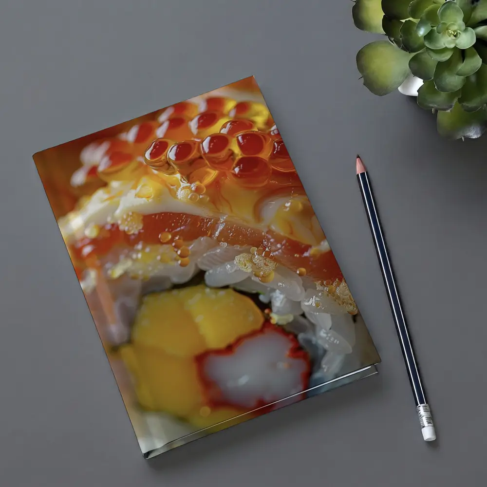 Close Up Sushi Roll With Salmon Roe – Notebooks