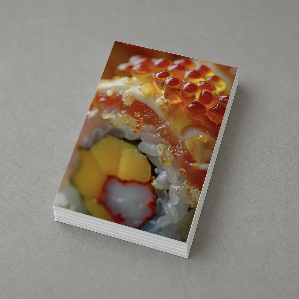 Close Up Sushi Roll With Salmon Roe – Postcards