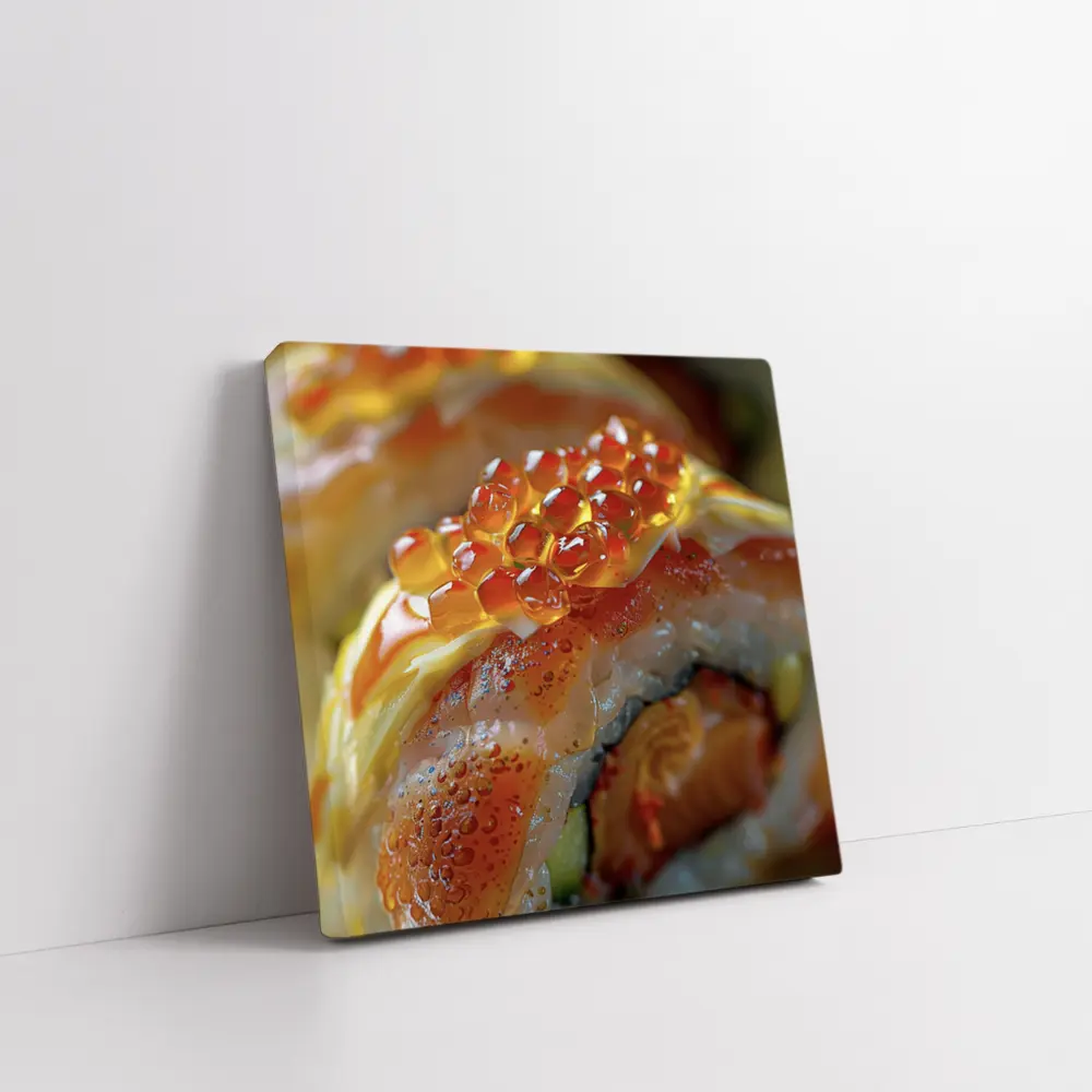 Salmon Sushi Roll With Ikura Caviar – Wall Art
