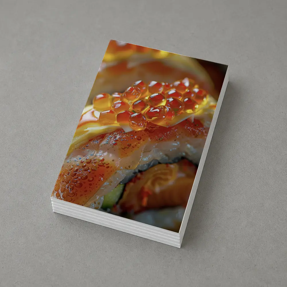 Salmon Sushi Roll With Ikura Caviar – Postcards