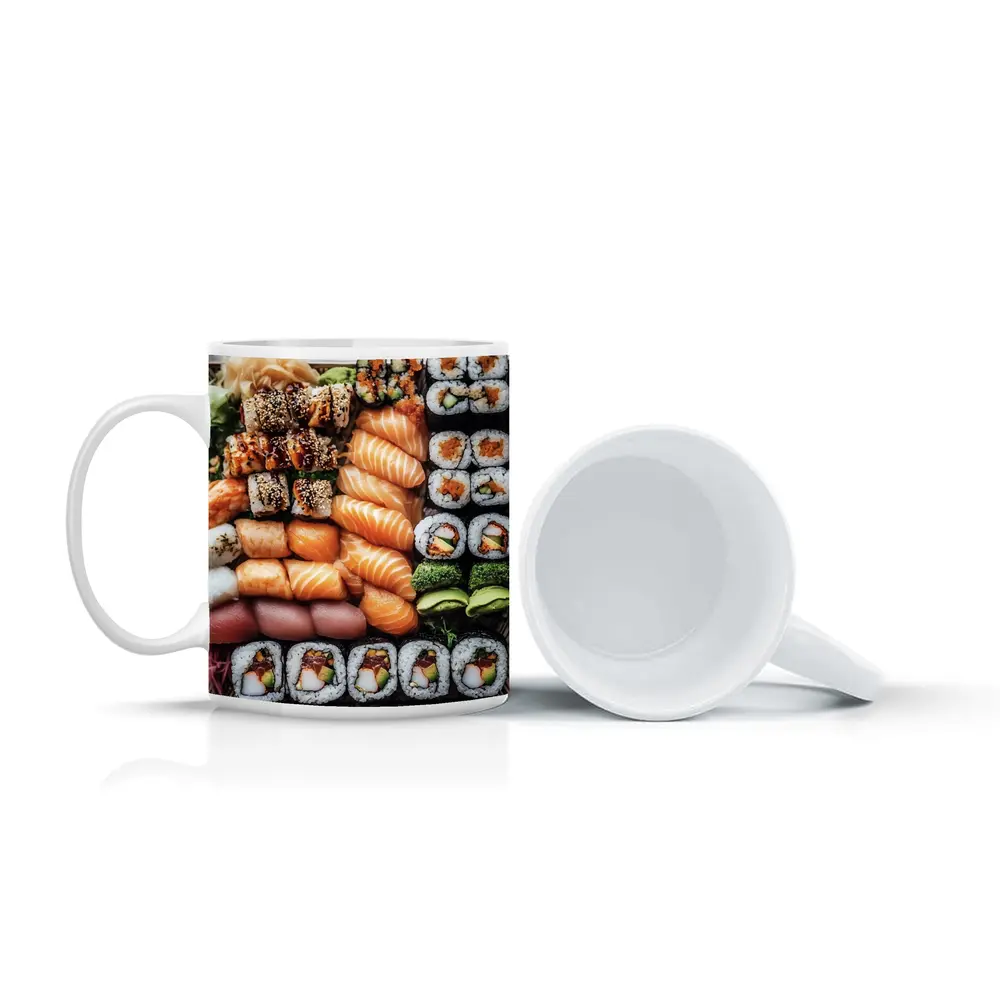 Sushi Platter Salmon Rolls Japanese Food – Mugs