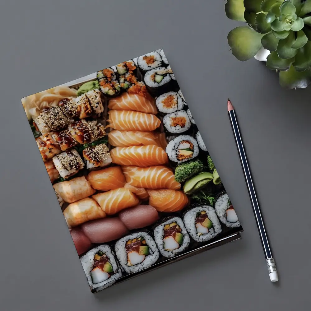 Sushi Platter Salmon Rolls Japanese Food – Notebooks