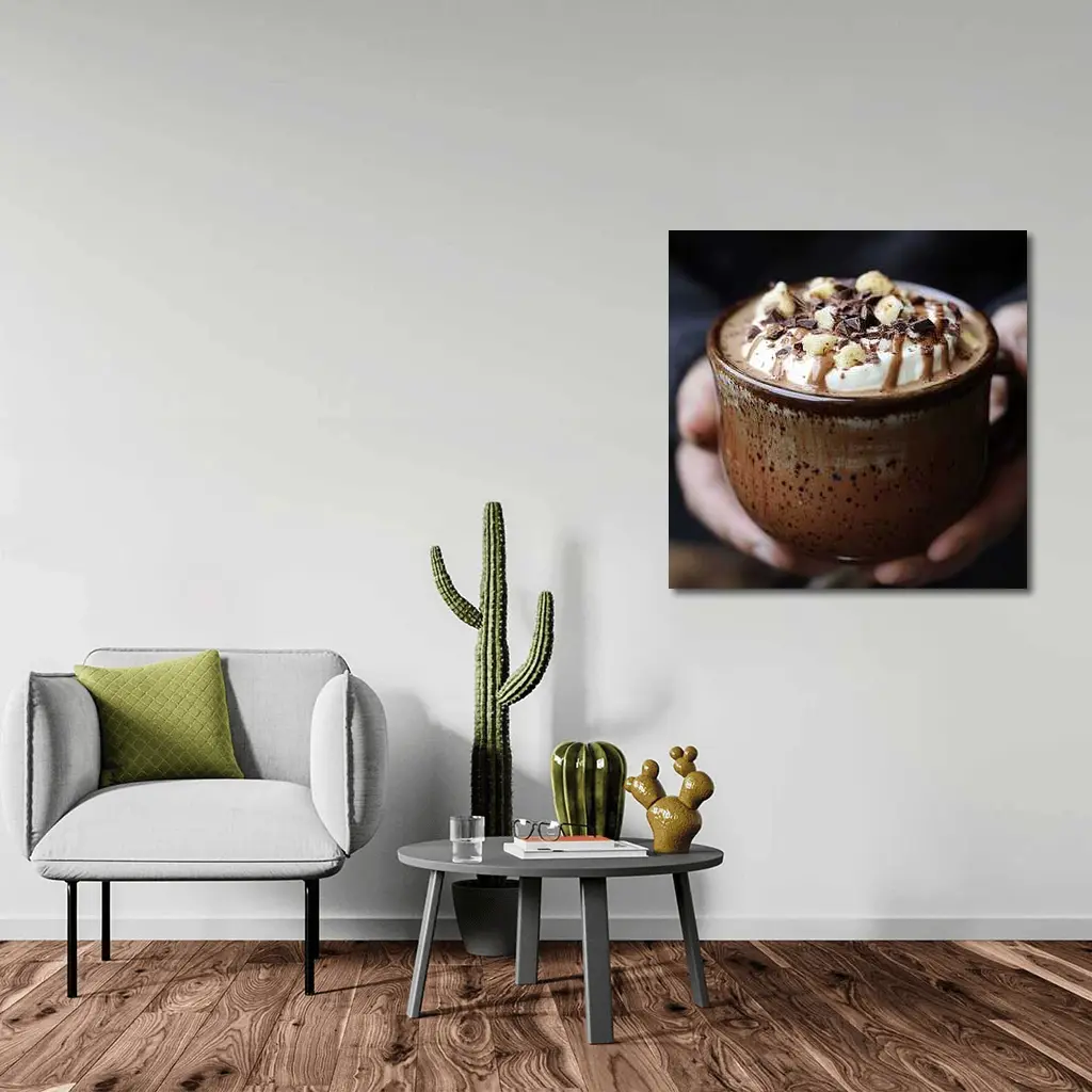 Hot Chocolate Whipped Cream Rustic Mug – Wall Art