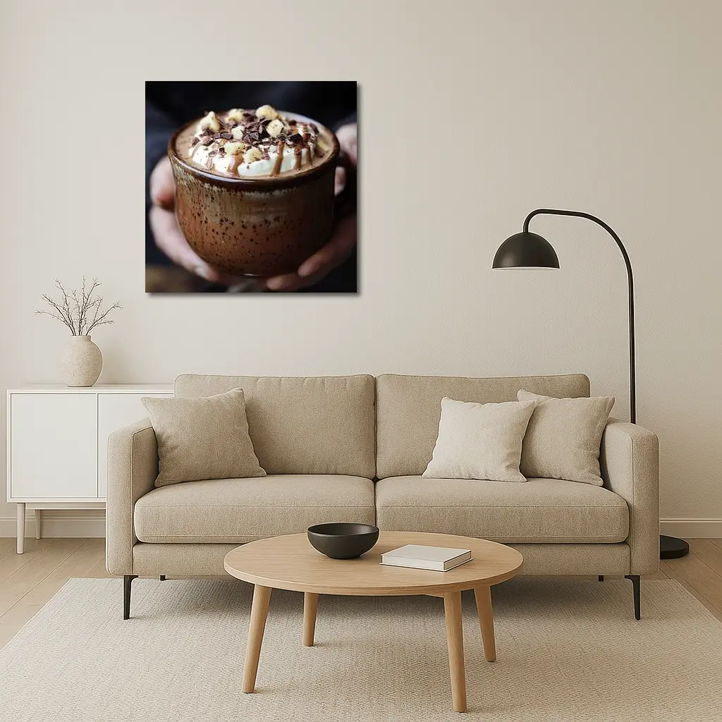 Hot Chocolate Whipped Cream Rustic Mug – Wall Art