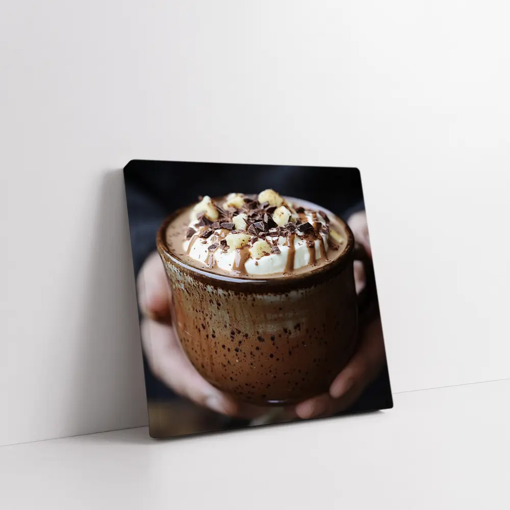 Hot Chocolate Whipped Cream Rustic Mug – Wall Art