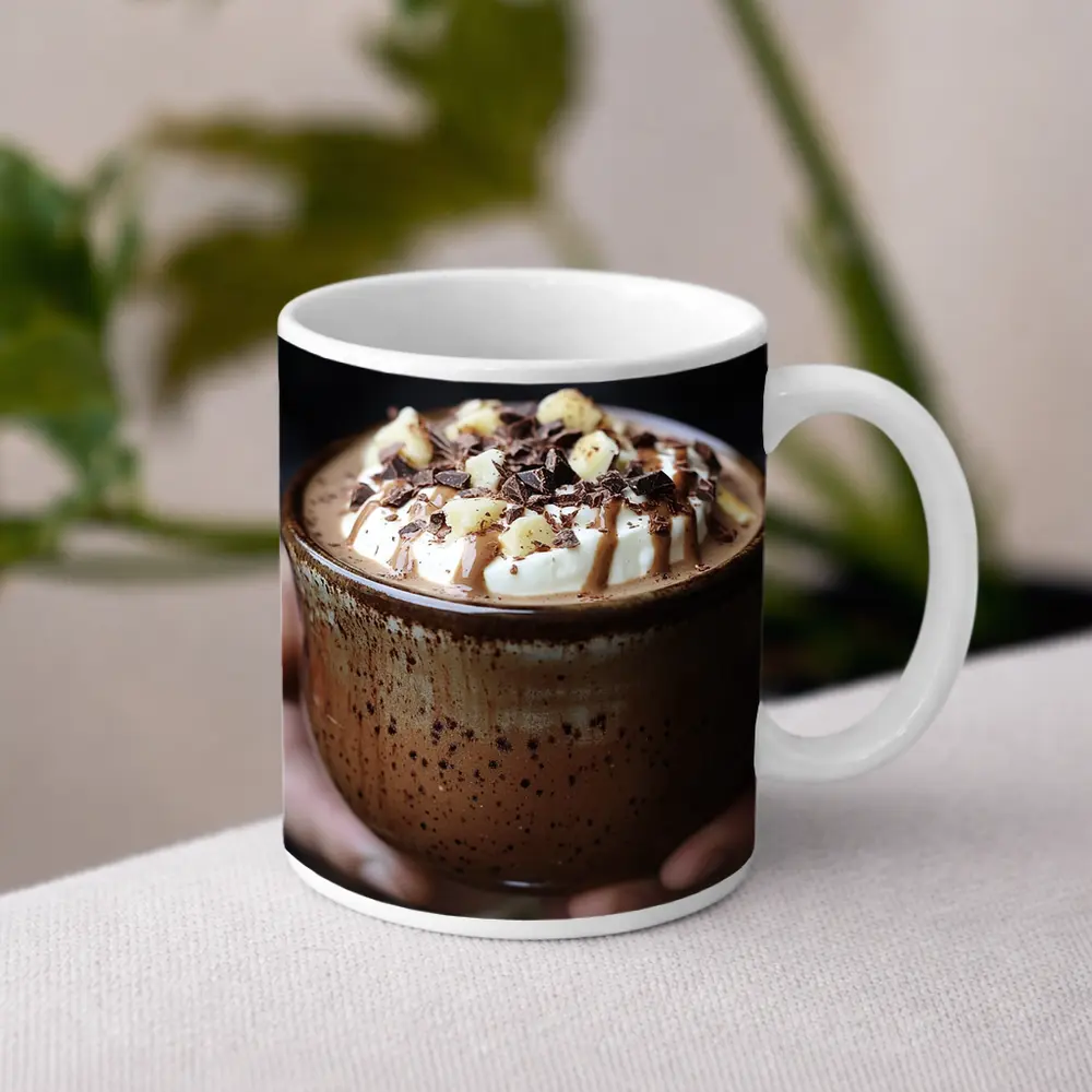 Hot Chocolate Whipped Cream Rustic Mug – Mugs