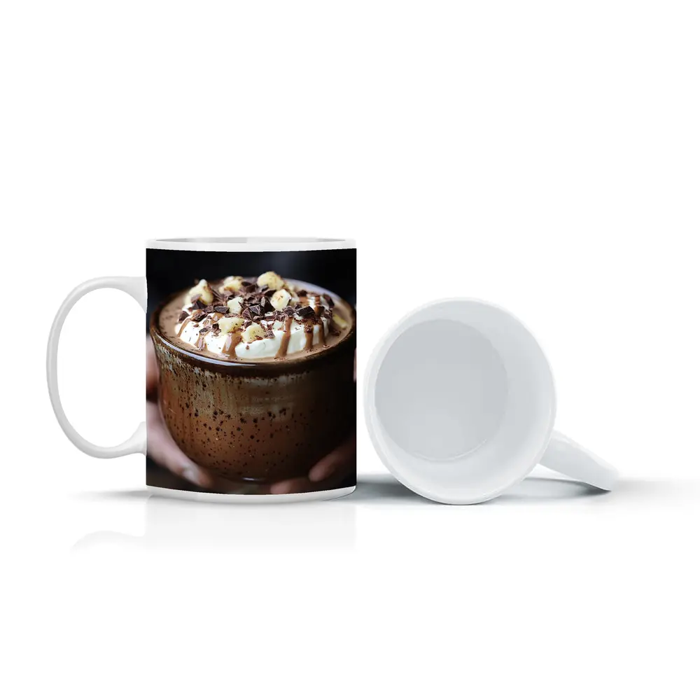 Hot Chocolate Whipped Cream Rustic Mug – Mugs