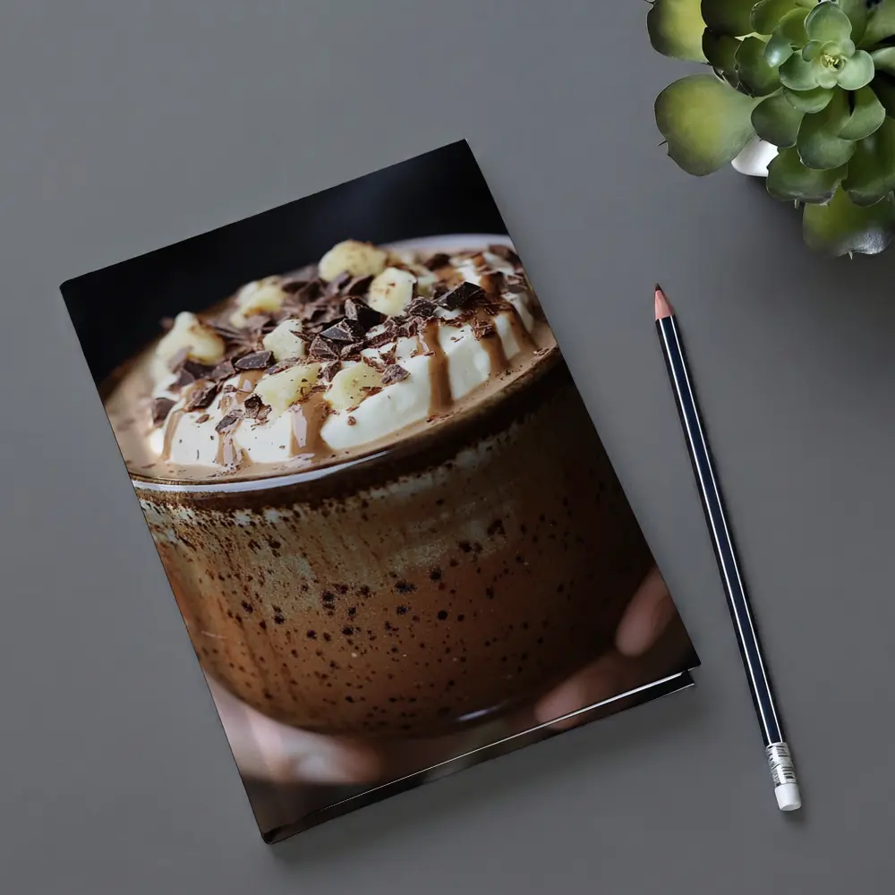 Hot Chocolate Whipped Cream Rustic Mug – Notebooks