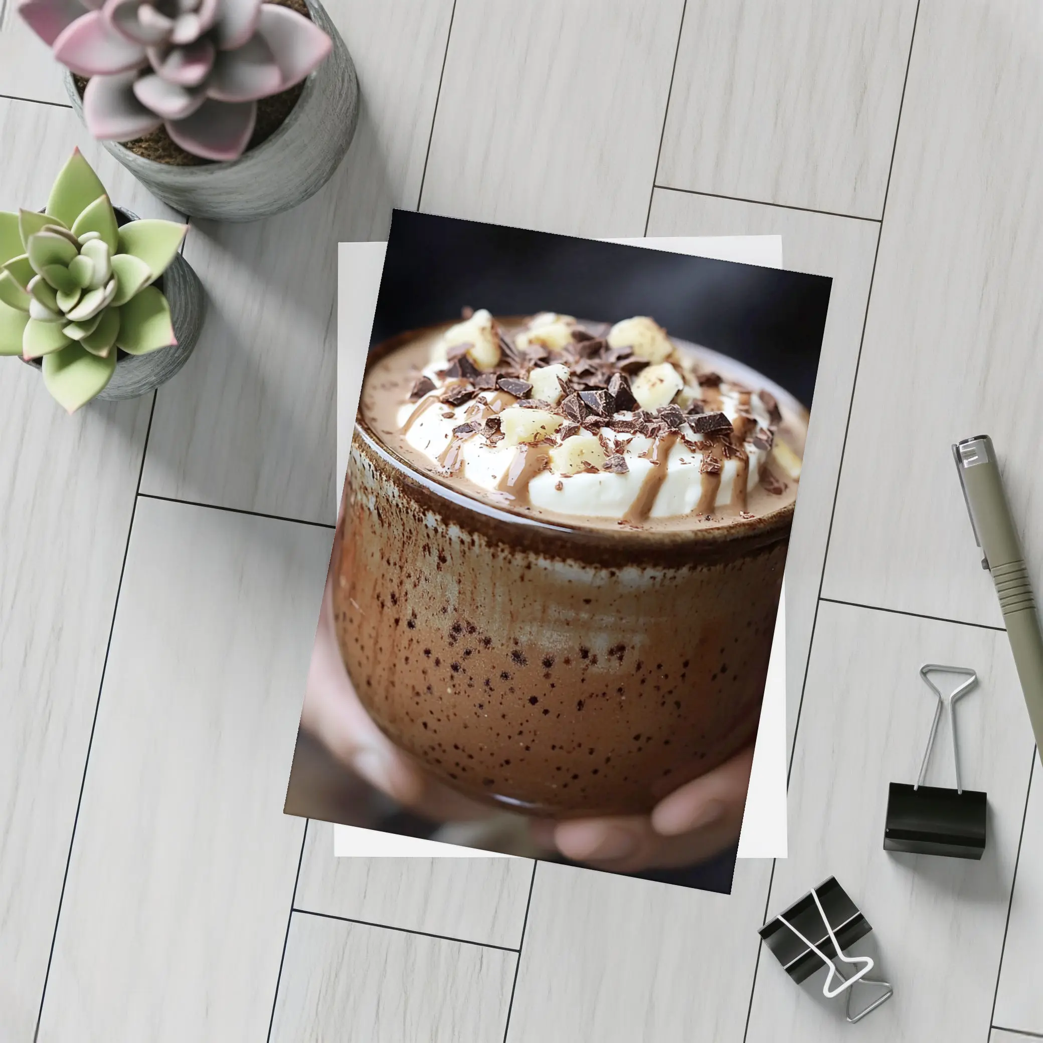 Hot Chocolate Whipped Cream Rustic Mug – Postcards