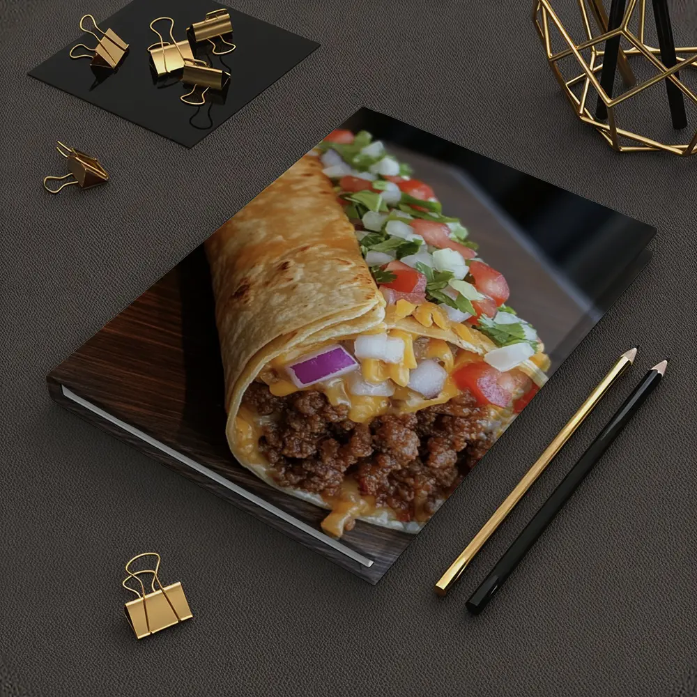Loaded Beef Burrito Melted Cheese Toppings – Notebooks