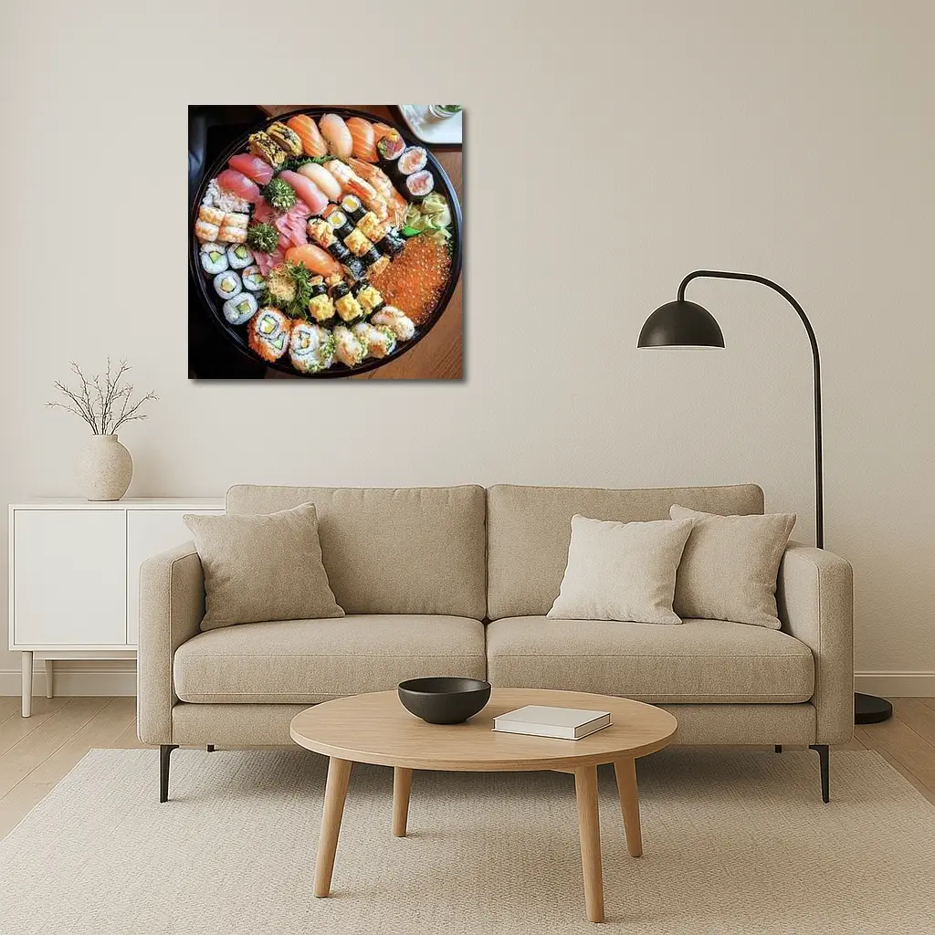 Large Sushi Platter Assorted Rolls Nigiri – Wall Art