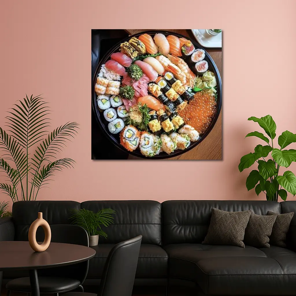 Large Sushi Platter Assorted Rolls Nigiri – Wall Art