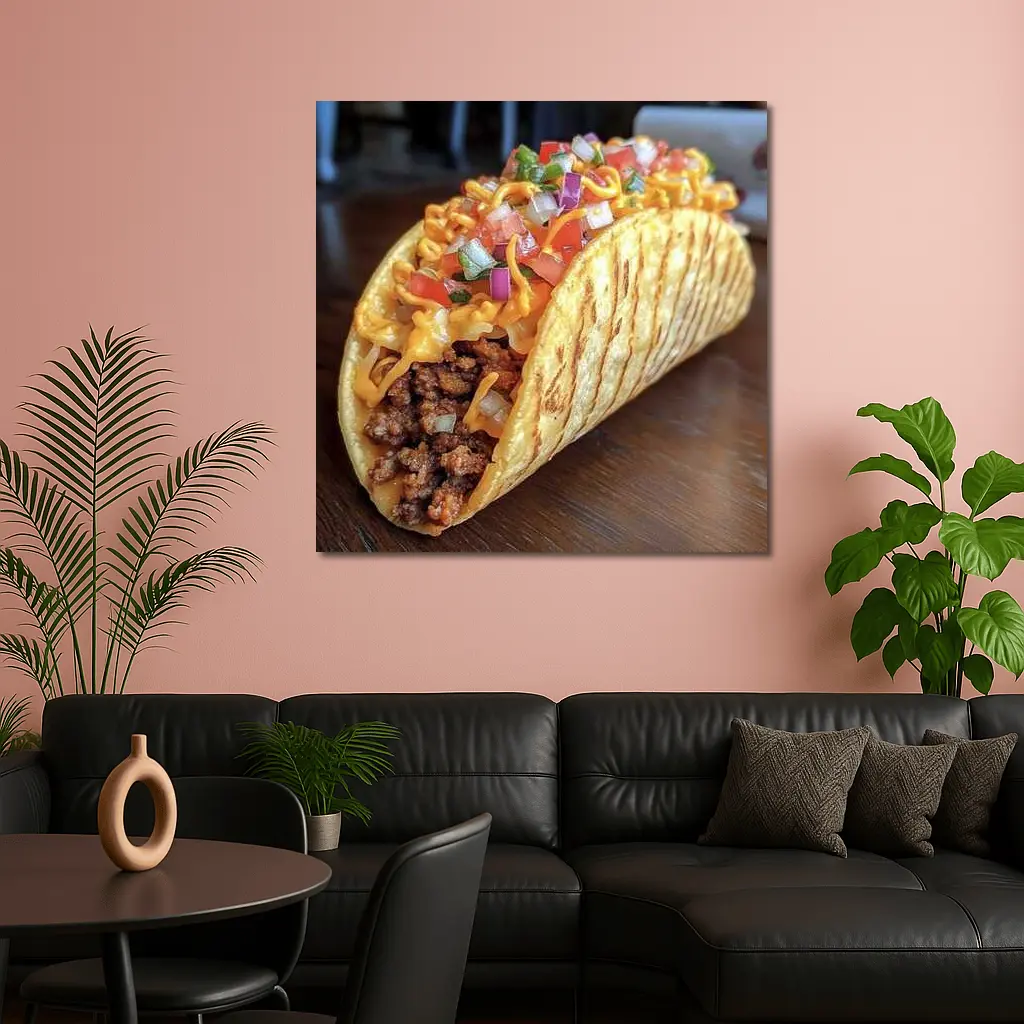 Loaded Beef Taco With Fresh Pico Salsa – Wall Art