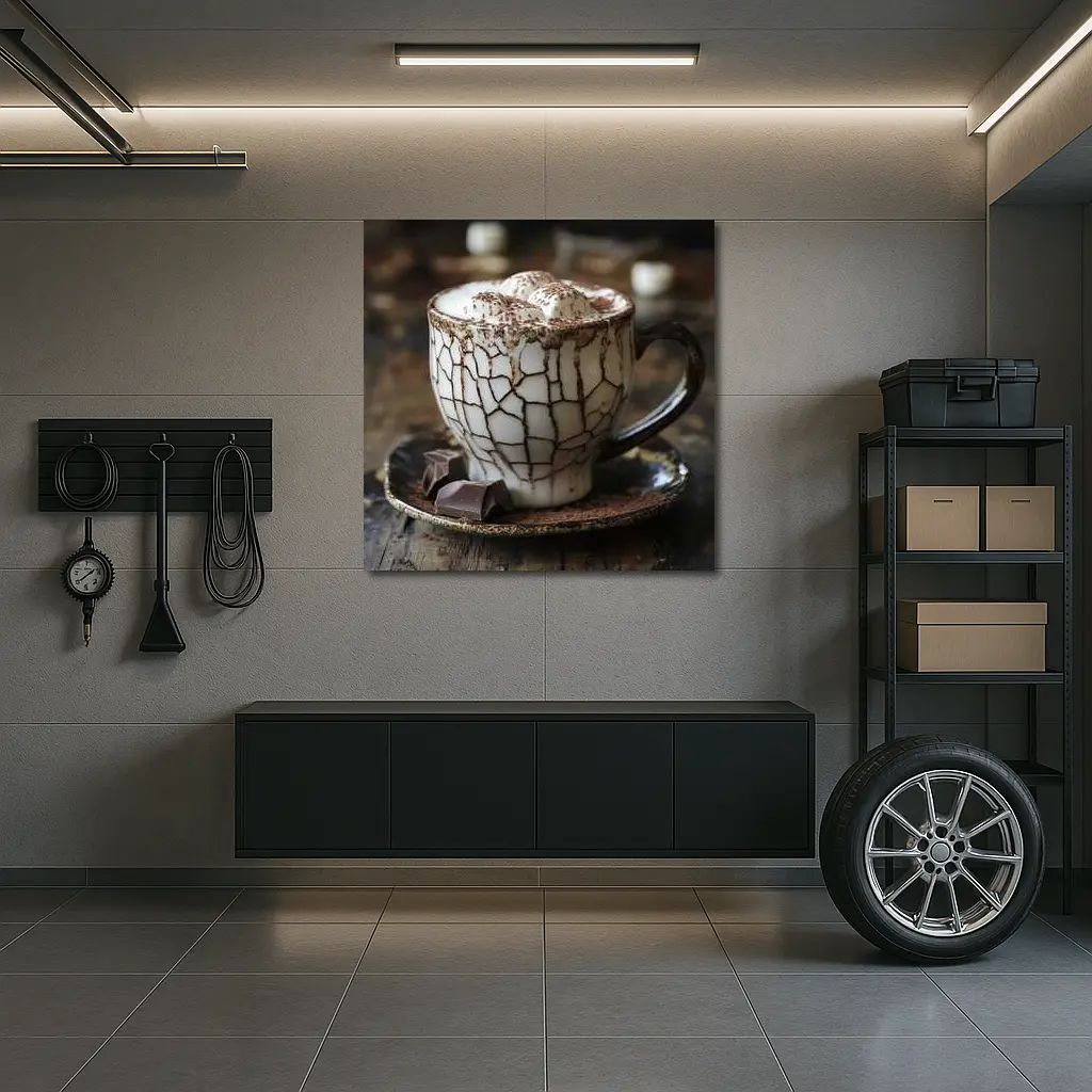 Hot Chocolate Marshmallows Rustic Ceramic Mug – Wall Art