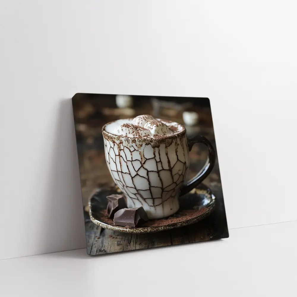 Hot Chocolate Marshmallows Rustic Ceramic Mug – Wall Art