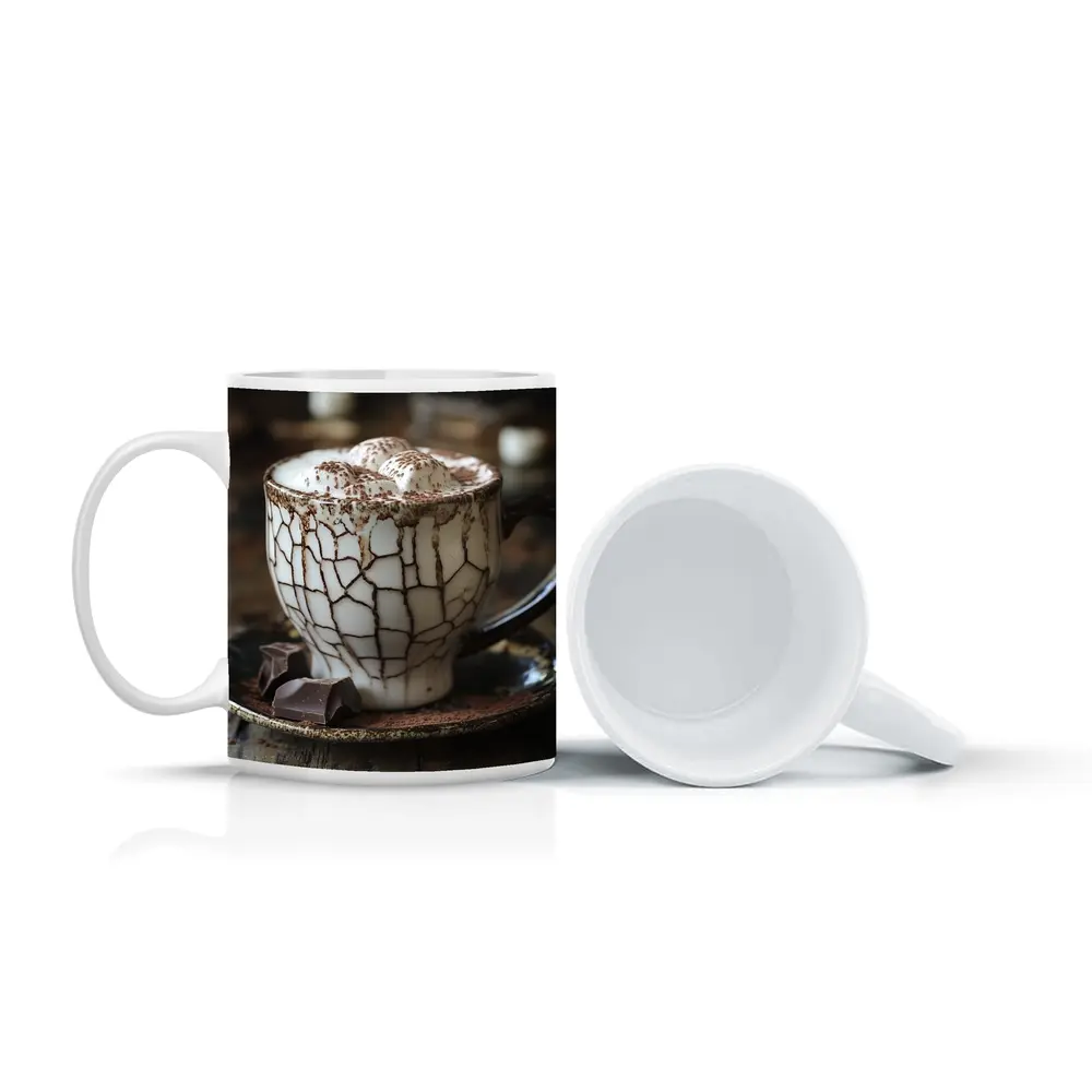 Hot Chocolate Marshmallows Rustic Ceramic Mug – Mugs