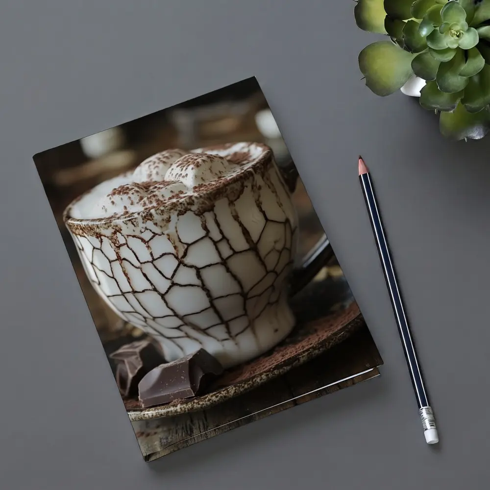 Hot Chocolate Marshmallows Rustic Ceramic Mug – Notebooks