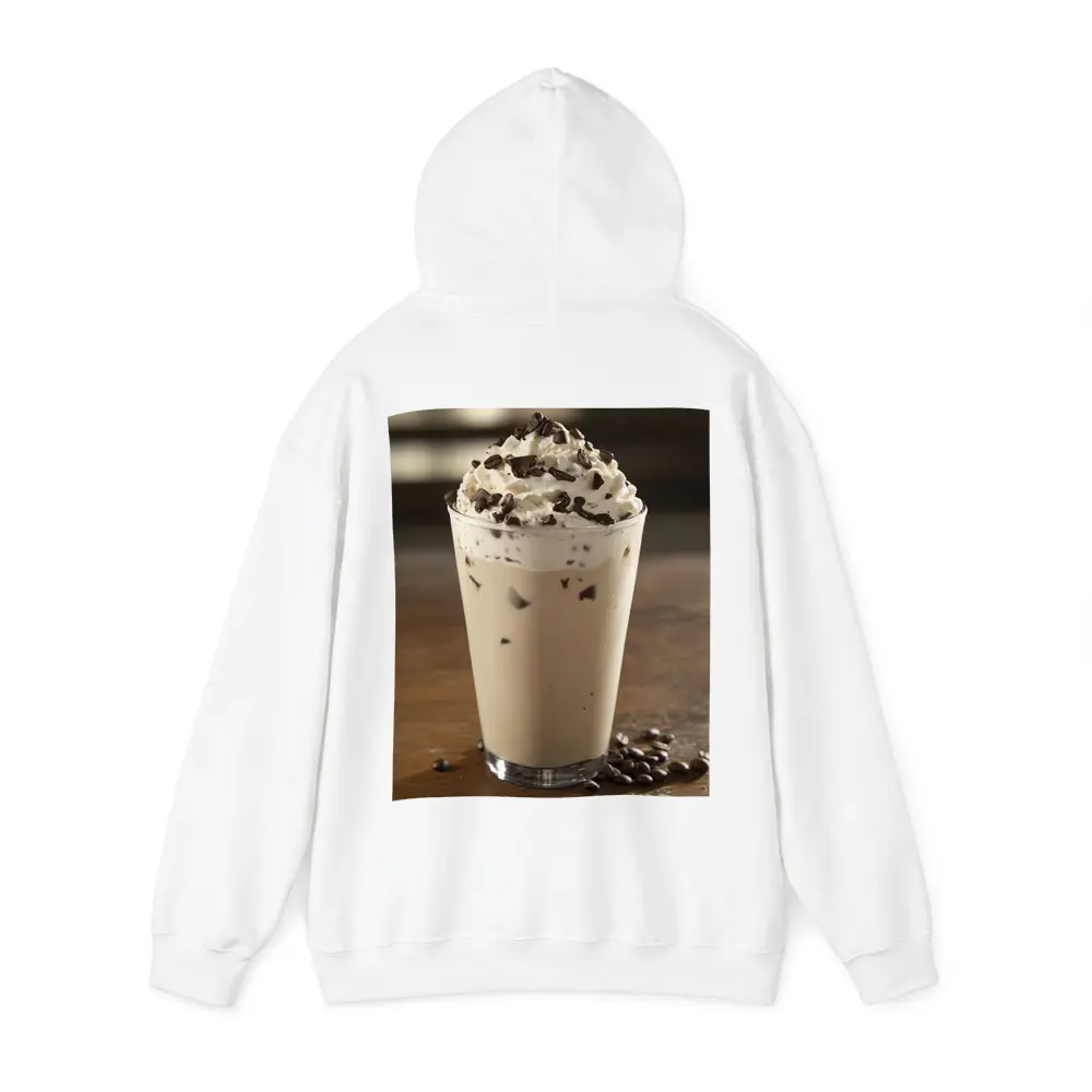 Iced Coffee Drink Whipped Cream Chocolate Wood – Hoodies