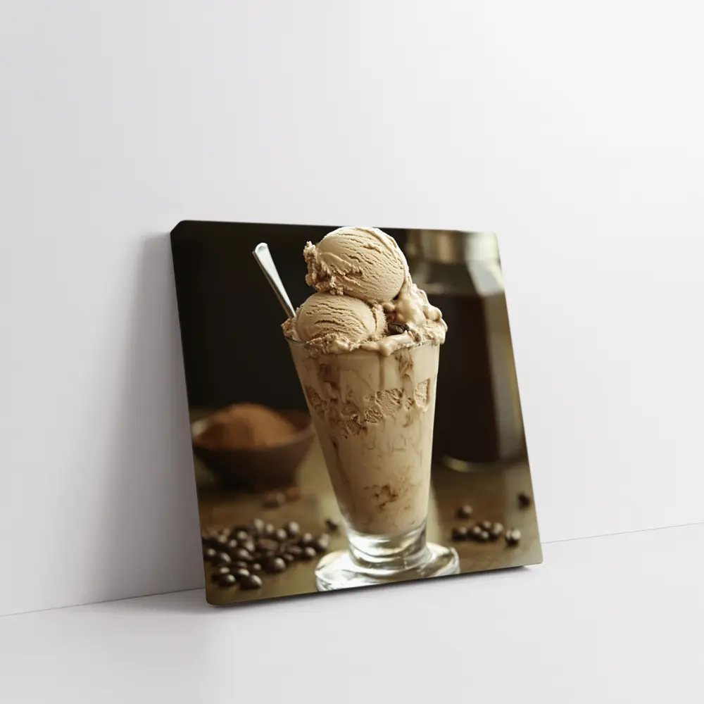 Coffee Ice Cream Glass With Coffee Beans – Wall Art