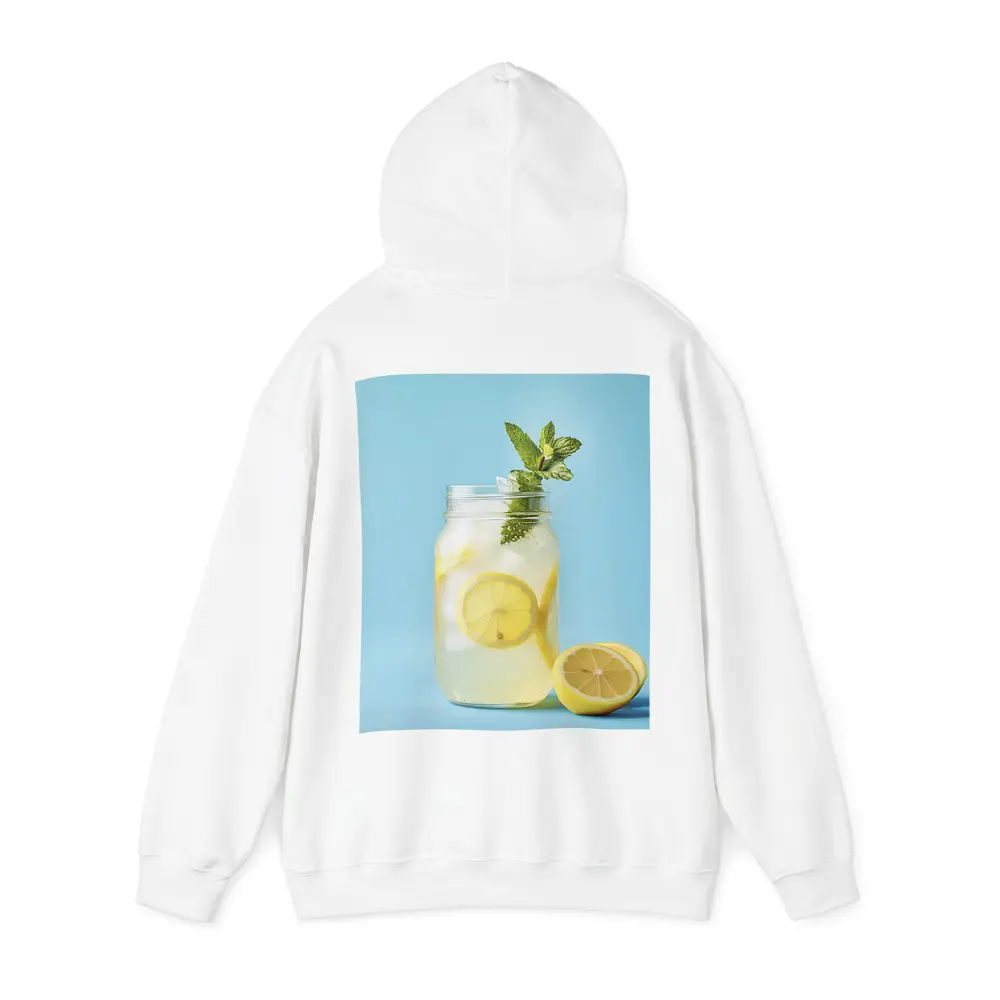 Lemonade Mason Jar Mint Blue Background – Hoodies